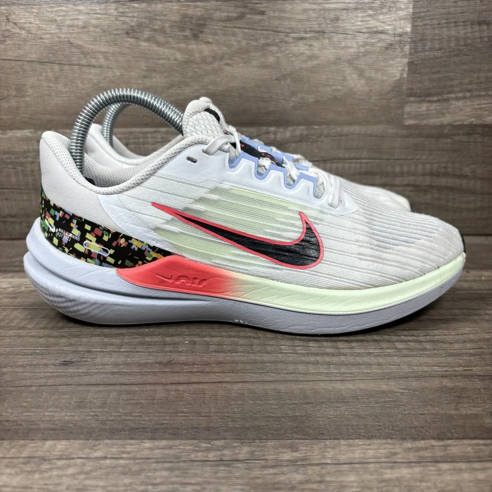Nike Winflo 9 White Pink Womens US Size 8 EUR 39 FD0880-100 Running Shoes